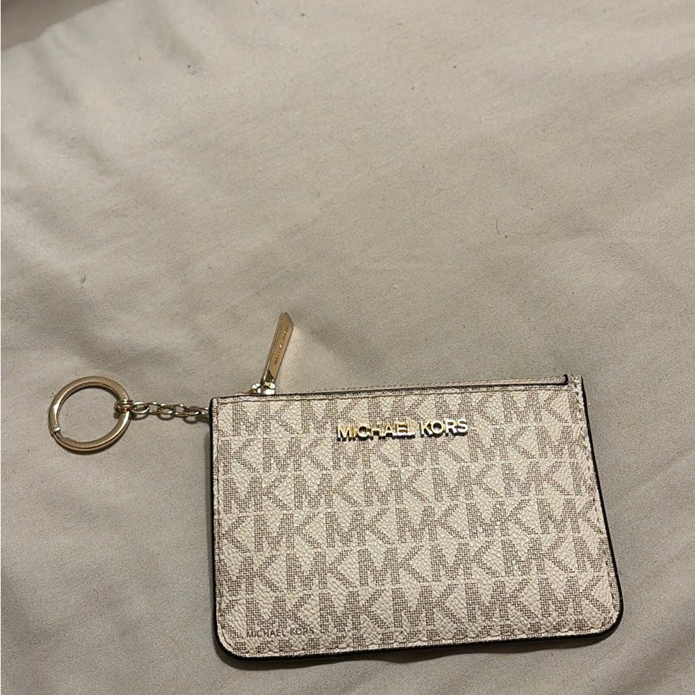 Michael Kors Cream Monogram Key Holder
